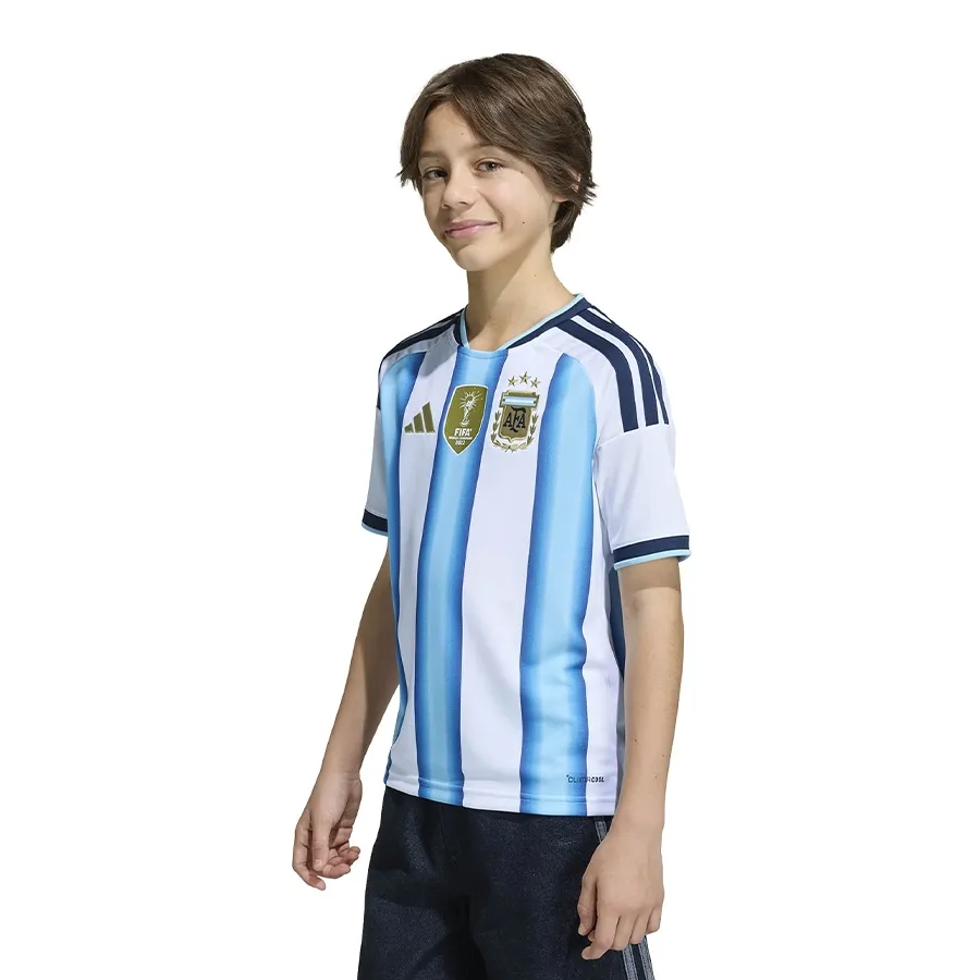 Imagen 1 de 5 de Remera adidas camiseta titular selección argentina 26-BLANCO/AZUL/CELESTE
