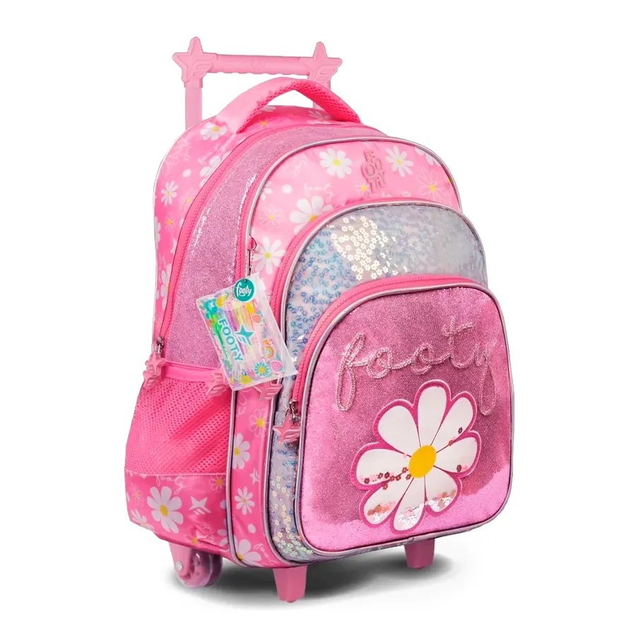 Imagen 1 de 3 de Mochila Footy Carro 18"-ROSA/BLANCO