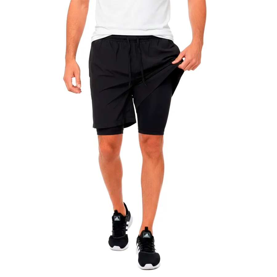 Imagen 1 de 7 de Short Kamp Con Calza 26-NEGRO