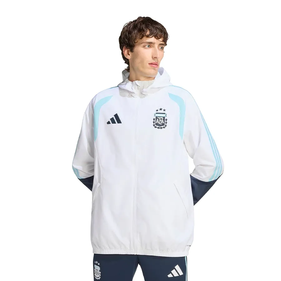 Imagen 0 de 4 de Campera adidas Afa 26 Tiro All Weather-BLANCO/CELESTE