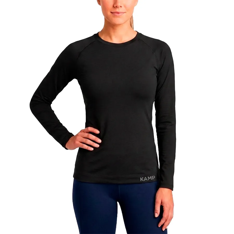 Imagen 2 de 5 de Remera Termica Kamp Seamless 26-NEGRO