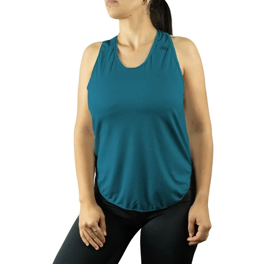 Imagen 0 de 4 de Musculosa Kamp Ultrarun con Recortes Laterales 25-AZUL