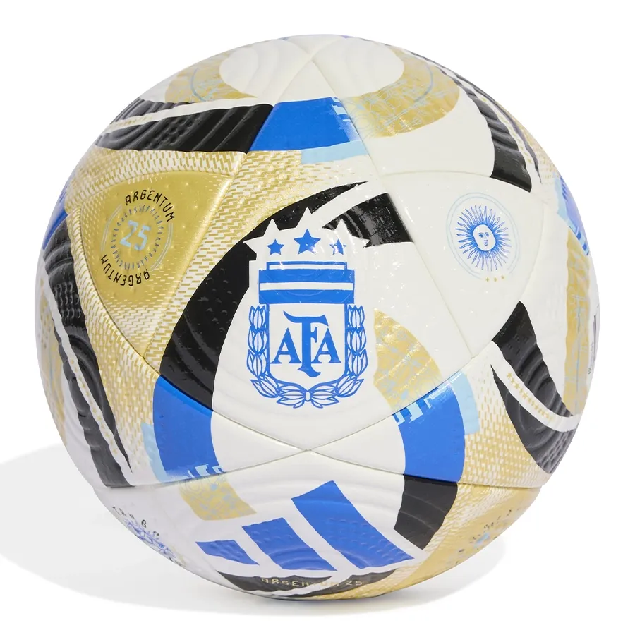 Imagen 0 de 4 de Pelota adidas Pro Argentina AFA25-BLANCO/NEGRO/DORADO/AZUL