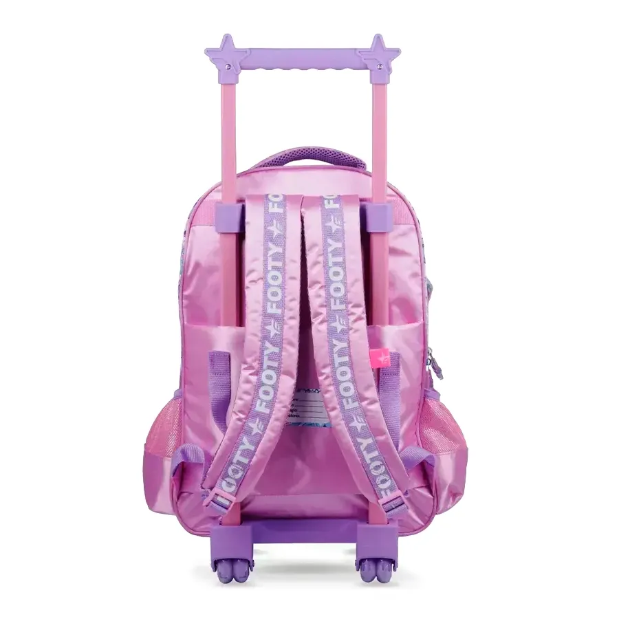 Imagen 2 de 9 de Mochila Footy Carro 18" Luz Music Life-ROSA
