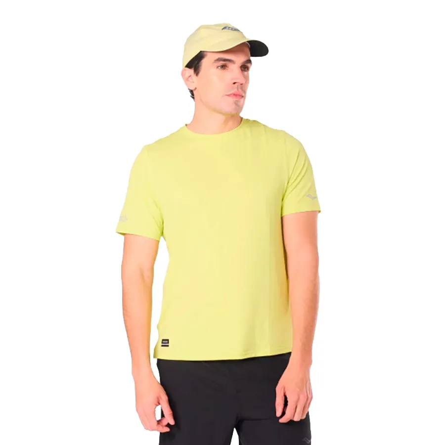 Imagen 0 de 5 de Remera Saucony Manga Corta Peregrine Tr Graphic-AMARILLO