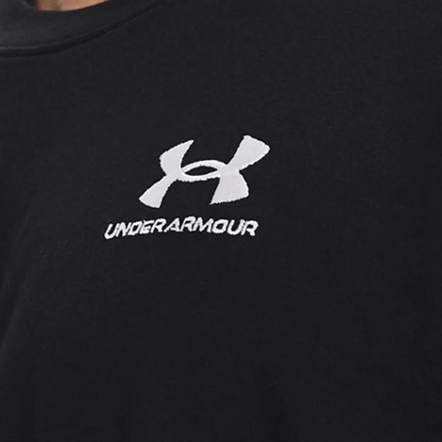 Imagen 4 de 5 de Remera Under Armour Embroidered Heavyweight-NEGRO
