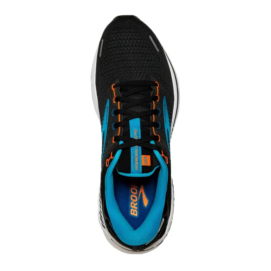 Imagen 3 de 5 de Zapatillas Brooks Adrenaline Gts 22-NEGRO/TURQUESA/BLANCO