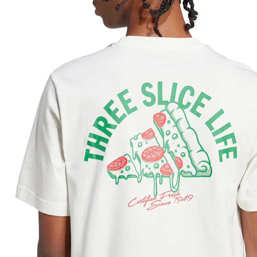 Imagen 3 de 4 de Remera adidas Lounge Pizza Tee-NATURAL/VERDE