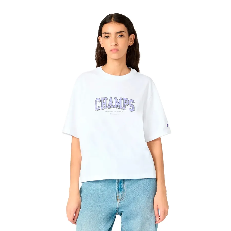 Imagen 0 de 3 de Remera Champion Loose Fit-BLANCO/LILA