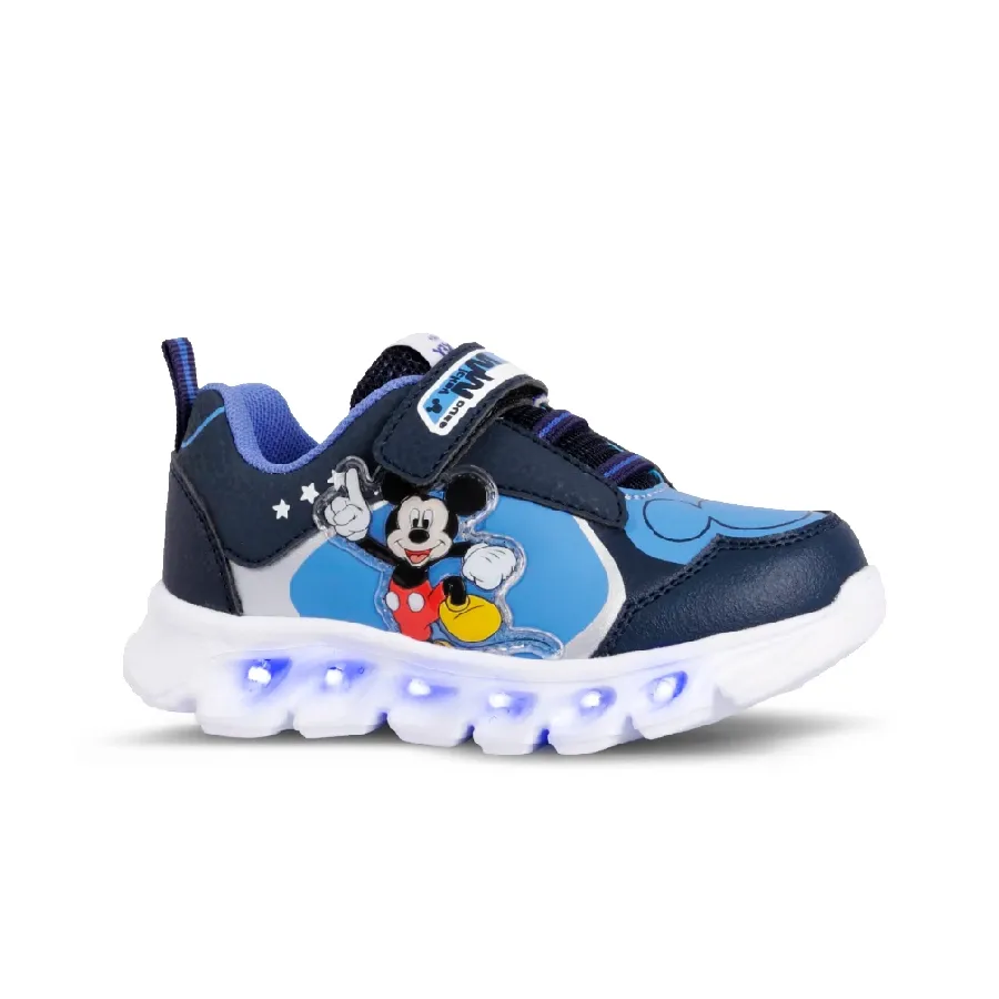 Imagen 0 de 3 de Zapatillas Footy Mickey Con Luz Led-MARINO/AZUL