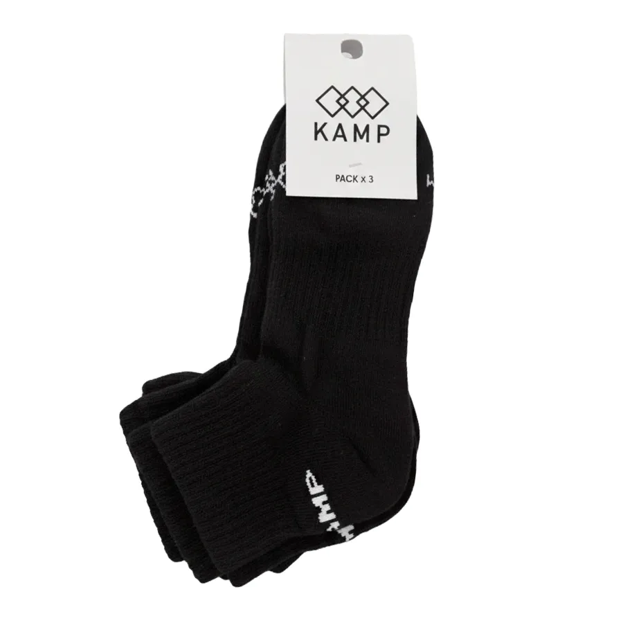 Imagen 1 de 3 de Medias Kamp Quarter Tripack-NEGRO