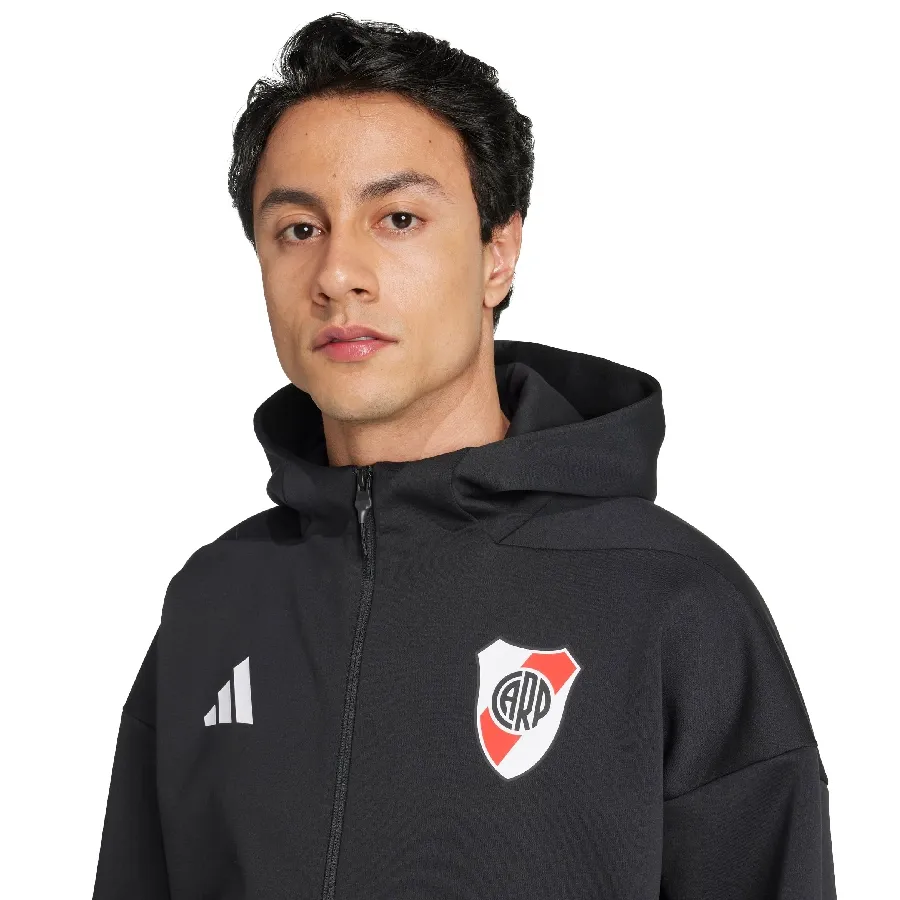 Imagen 4 de 6 de Campera adidas Z.N.E. de River Plate-NEGRO