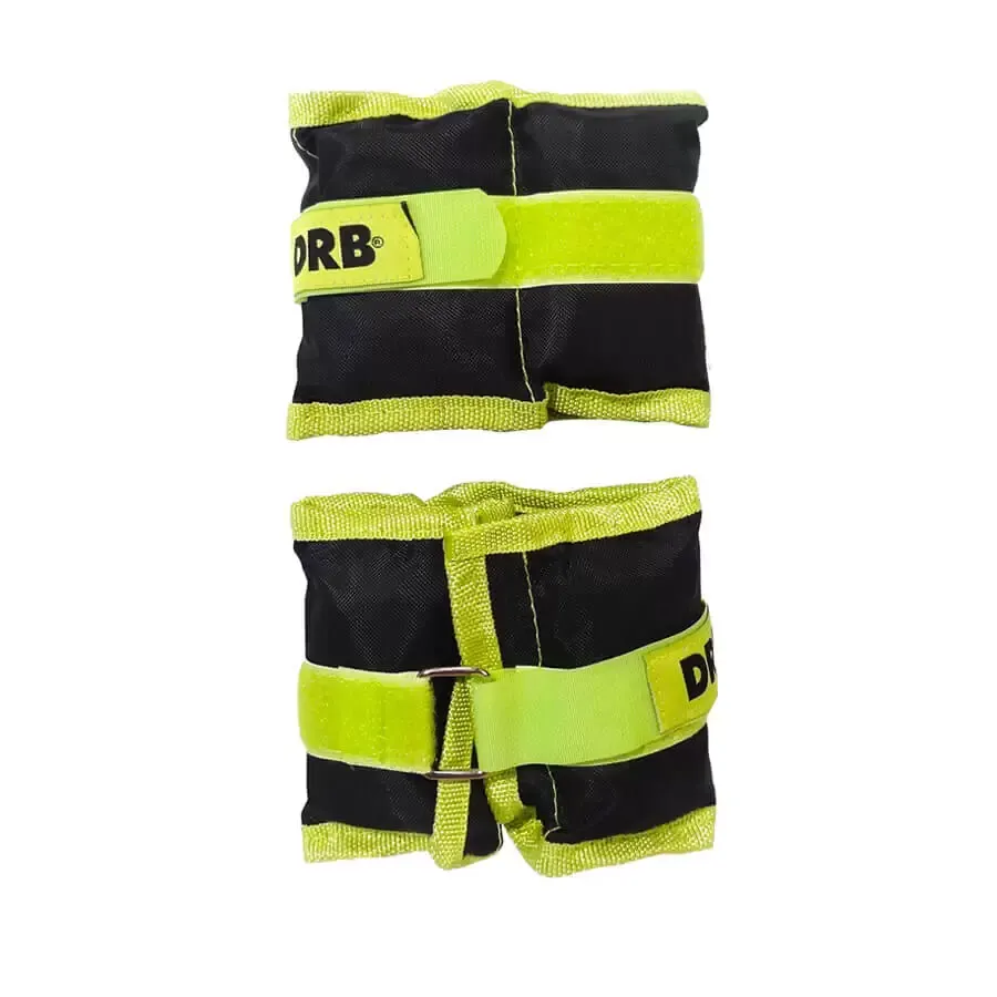 Imagen 1 de 2 de Par De Pesas Tobillo  Muñeca 1 Kg Drb DRB-NEGRO/LIMA