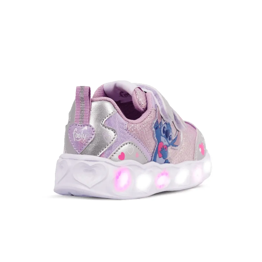 Imagen 2 de 3 de Zapatillas Footy con Luz Led Stitch-LILA/PLATA