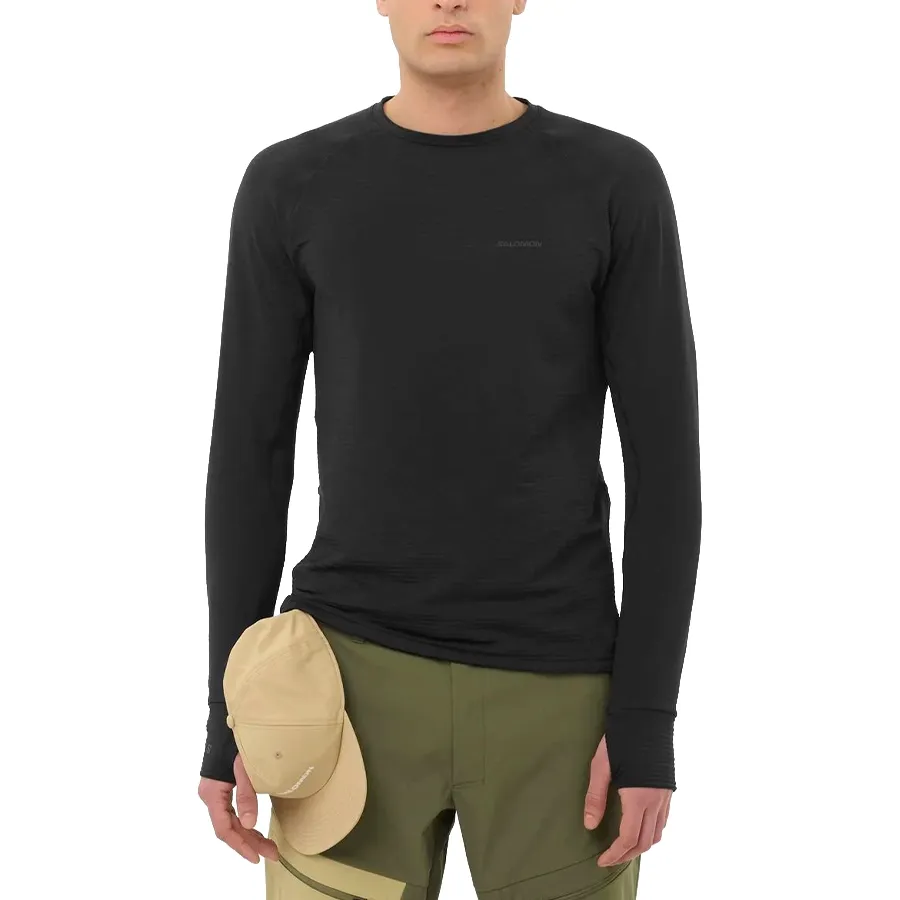 Imagen 0 de 4 de Remera Salomon Essential Lightwarm Cn-NEGRO