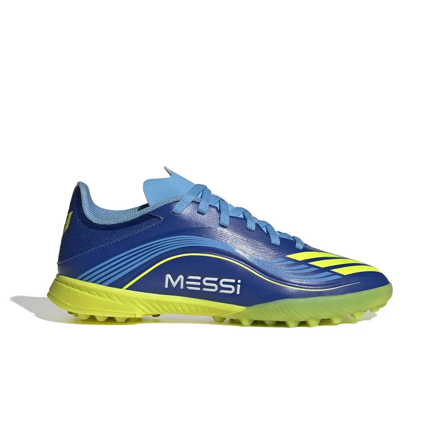 Imagen 0 de 7 de Botines adidas F50 Messi League Tf-AZUL FRANCIA/AMARILLO FLUOR/CELESTE