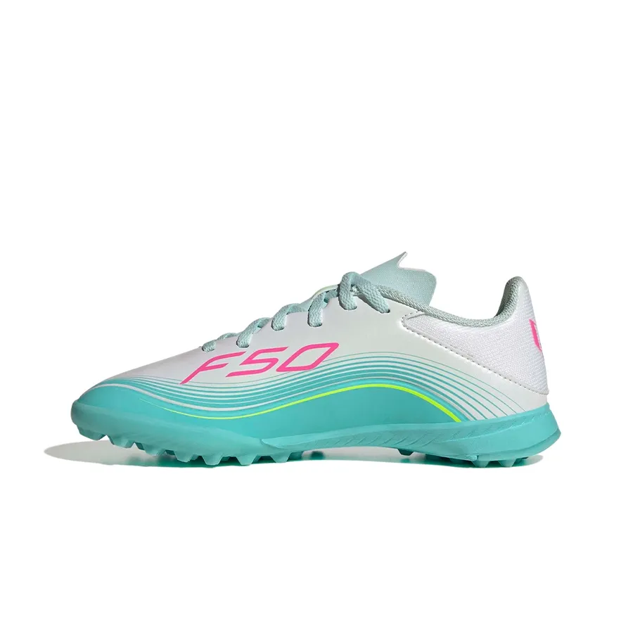 Imagen 2 de 7 de Botines adidas F50 Messi League Tf-BLANCO/TURQUESA/FUCSIA