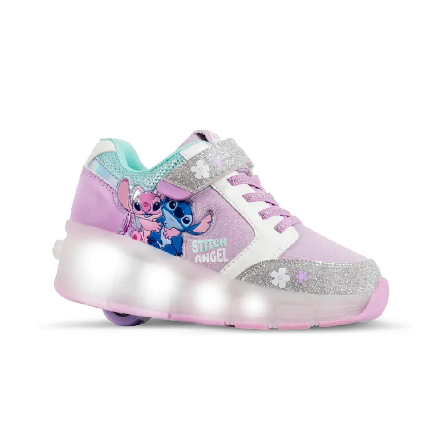 Imagen 0 de 3 de Zapatillas Footy Roller Stitch con Ruedas+Luz Led-LILA/PLATA/AQUA