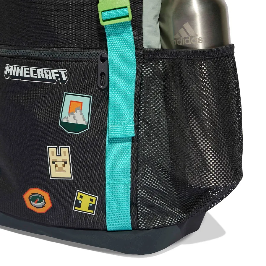 Imagen 4 de 7 de Mochila Adida Minecraft-NEGRO/VERDE/TURQUESA