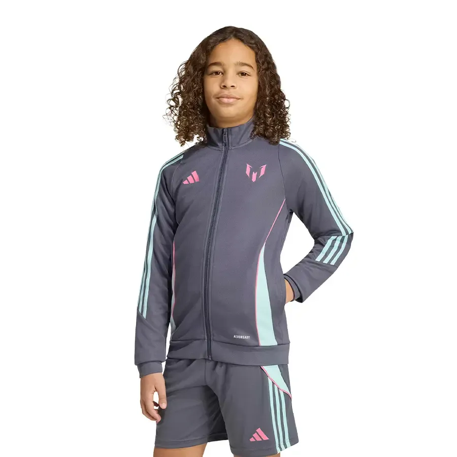 Imagen 0 de 4 de Campera adidas Messi Kids-GRIS/ROSA