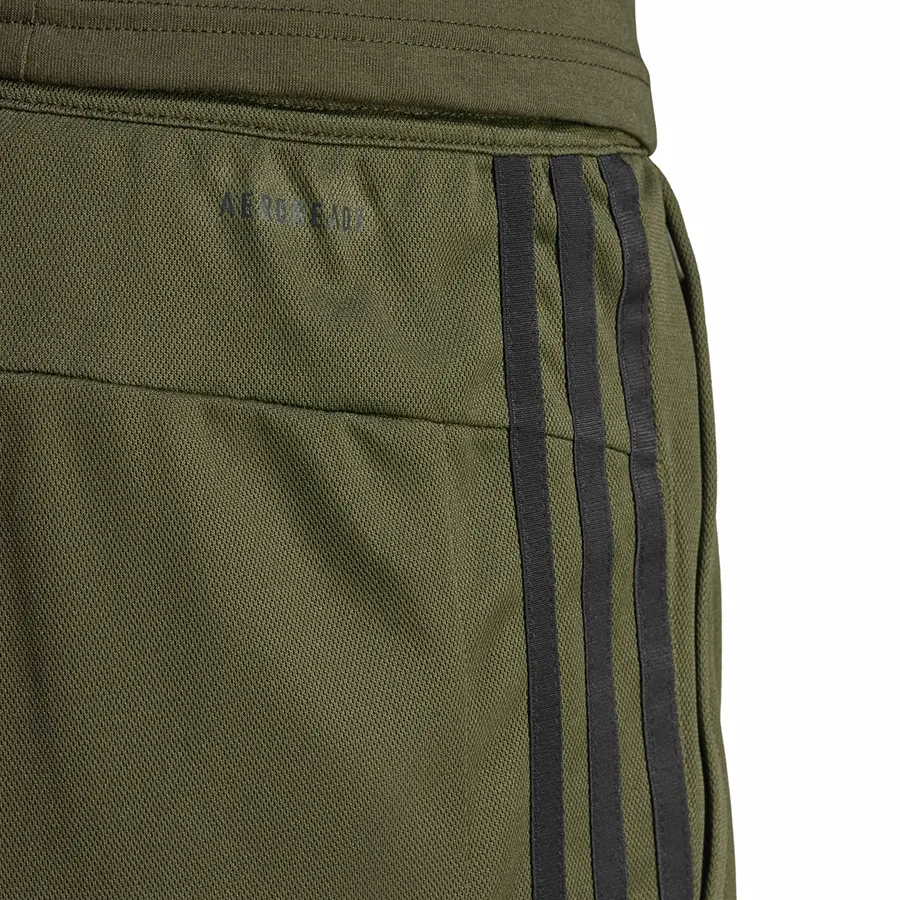 Imagen 3 de 4 de adidas Shorts  Train Essentials Piqué 3 Stripes-OLIVA