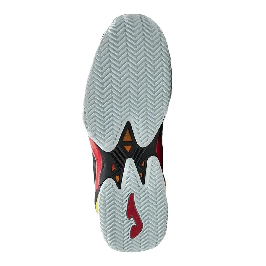 Imagen 3 de 5 de Zapatillas Joma Set Men de Tenis-NEGRO/NARANJA/ROJO