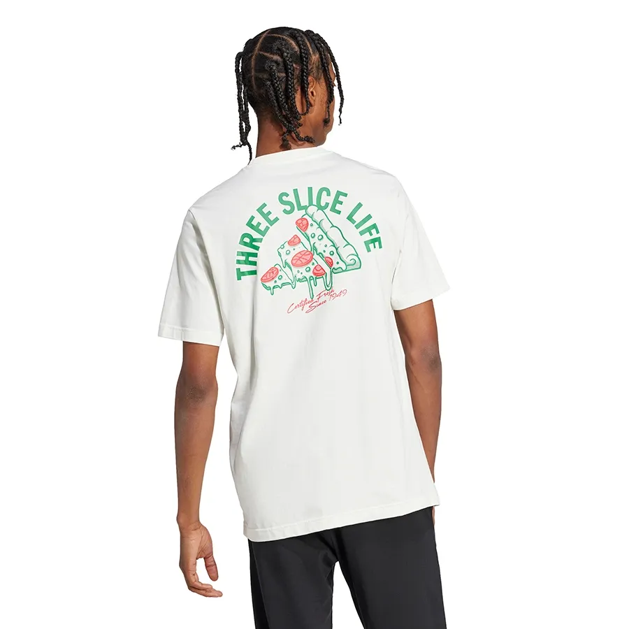 Imagen 2 de 4 de Remera adidas Lounge Pizza Tee-NATURAL/VERDE