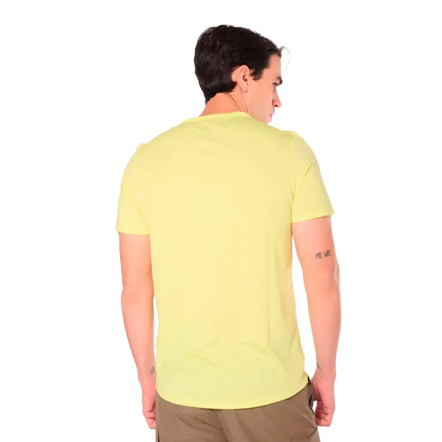 Imagen 1 de 4 de Remera Saucony Manga Corta Stopwatch Graphic-AMARILLO/NEGRO