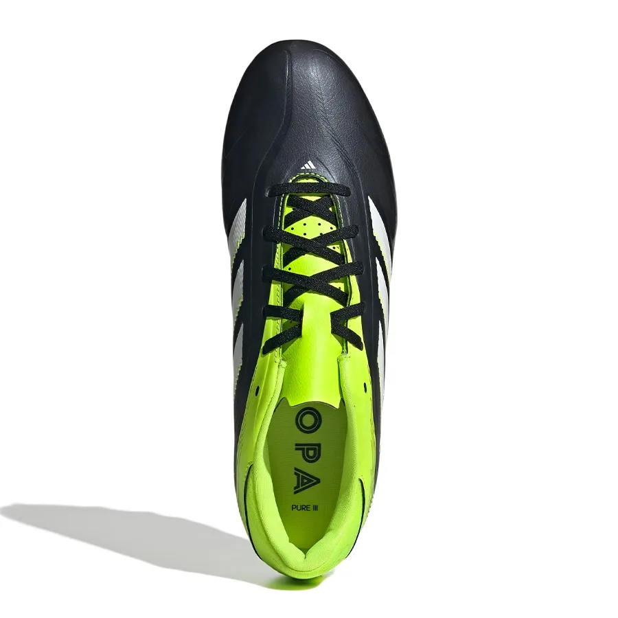 Imagen 3 de 6 de Botines adidas Copa Pure III Club Fg-NEGRO/VERDE FLUOR/BLANCO