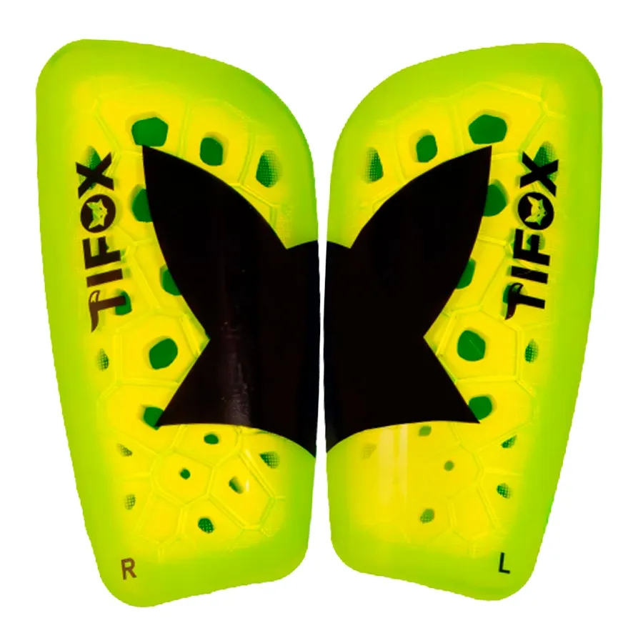 Imagen 0 de 2 de Canilleras Tifox Ultrapro-VERDE FLUOR/NEGRO