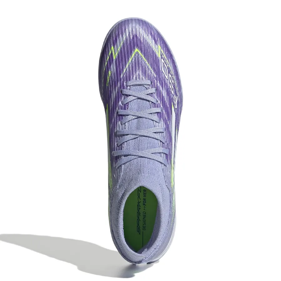Imagen 3 de 7 de Botines adidas F50 Sparkfusion League Tf-LILA/VERDE FLUOR