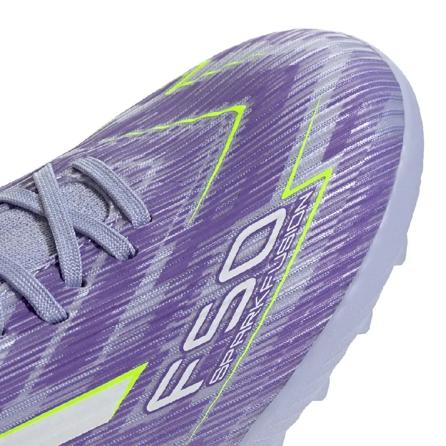 Imagen 5 de 7 de Botines adidas F50 Sparkfusion League Tf-LILA/VERDE FLUOR