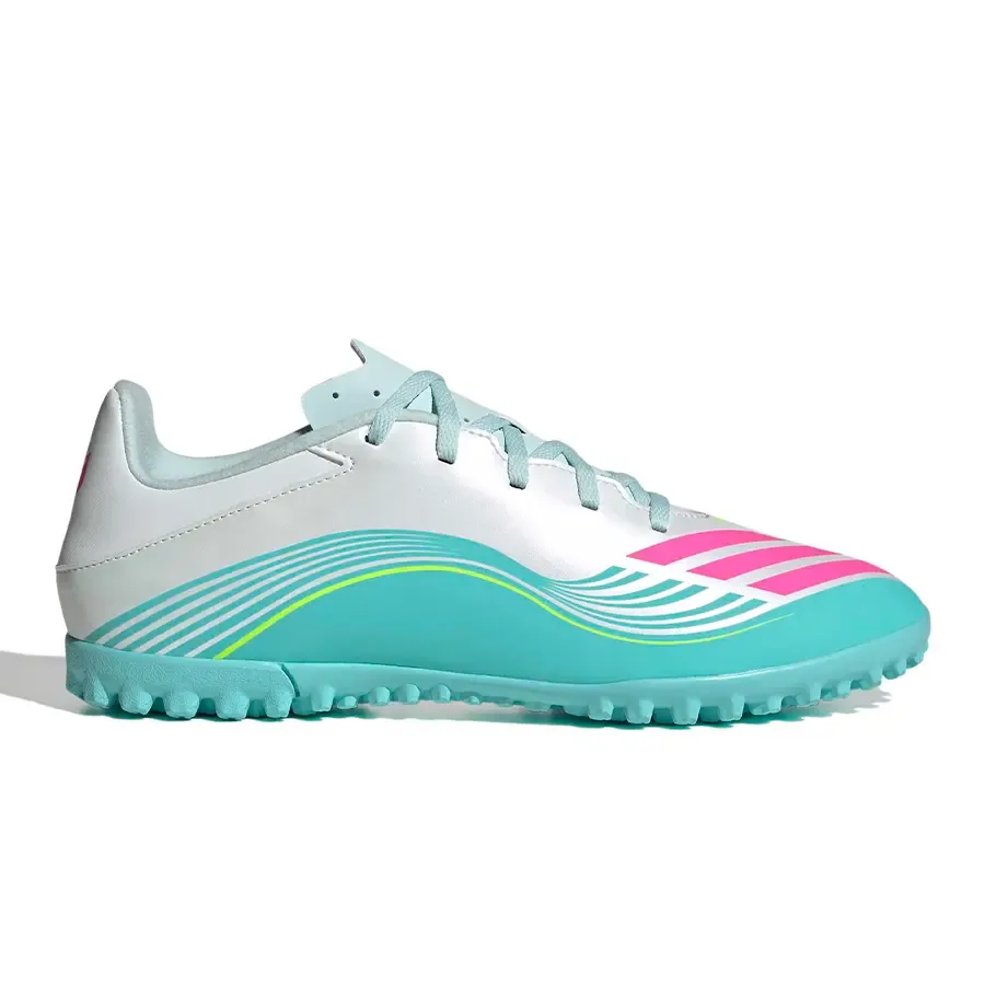 Imagen 0 de 7 de Botines adidas F50 Messi Club Tf-BLANCO/TURQUESA/FUCSIA