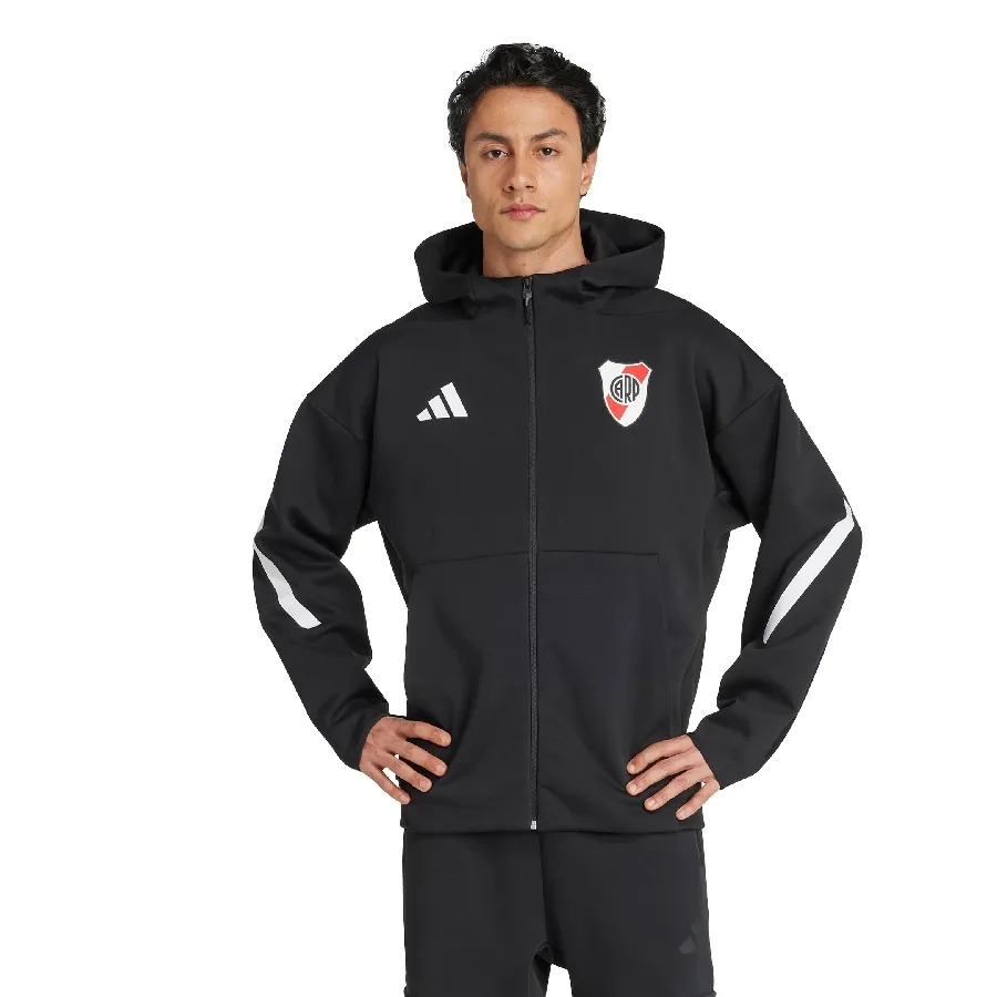 Imagen 0 de 6 de Campera adidas Z.N.E. de River Plate-NEGRO