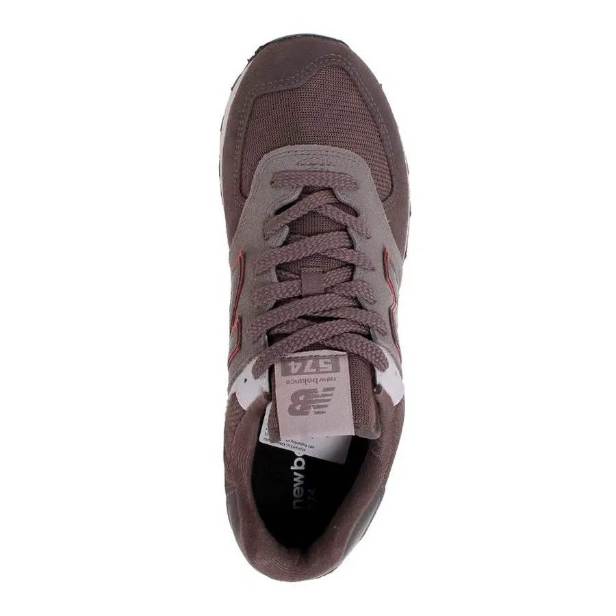 Imagen 3 de 5 de Zapatillas New Balance 574-GRIS/ROJO