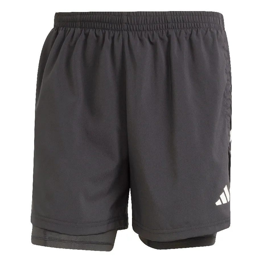 Imagen 1 de 4 de Short adidas Own the Run CLIMACOOL 2 en 1-NEGRO