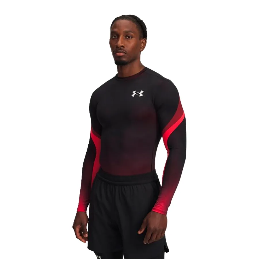 Imagen 0 de 2 de Remera Under Armour HeatGear Sublimated Crew-NEGRO/ROJO