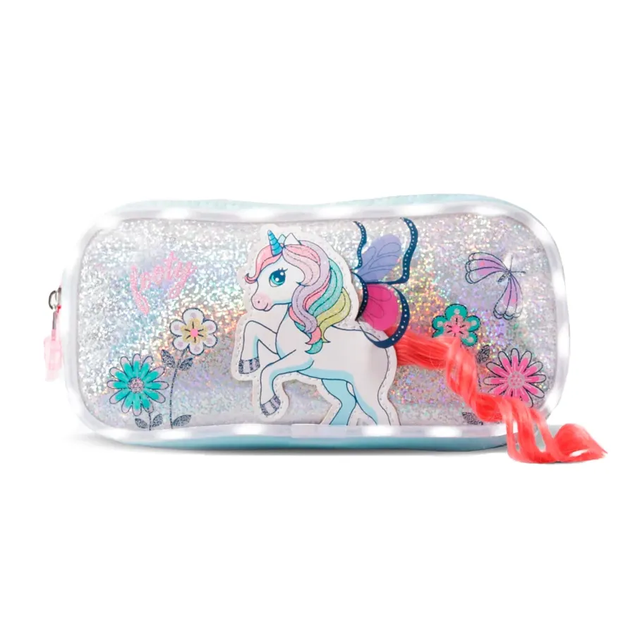 Imagen 0 de 2 de Cartuchera Footy C/Luz Unicorn Wings-CELESTE/NARANJA