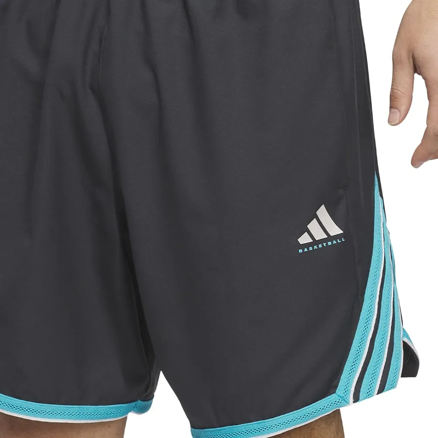 Imagen 3 de 5 de adidas Shorts  Crazy Lite-GRAFITO/TURQUESA