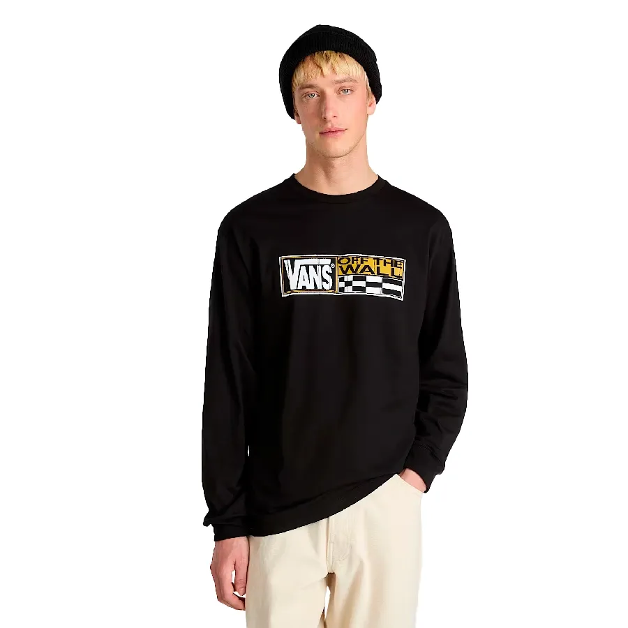Imagen 0 de 4 de Remera Vans Hi Strech LS-NEGRO/BLANCO/AMARILLO