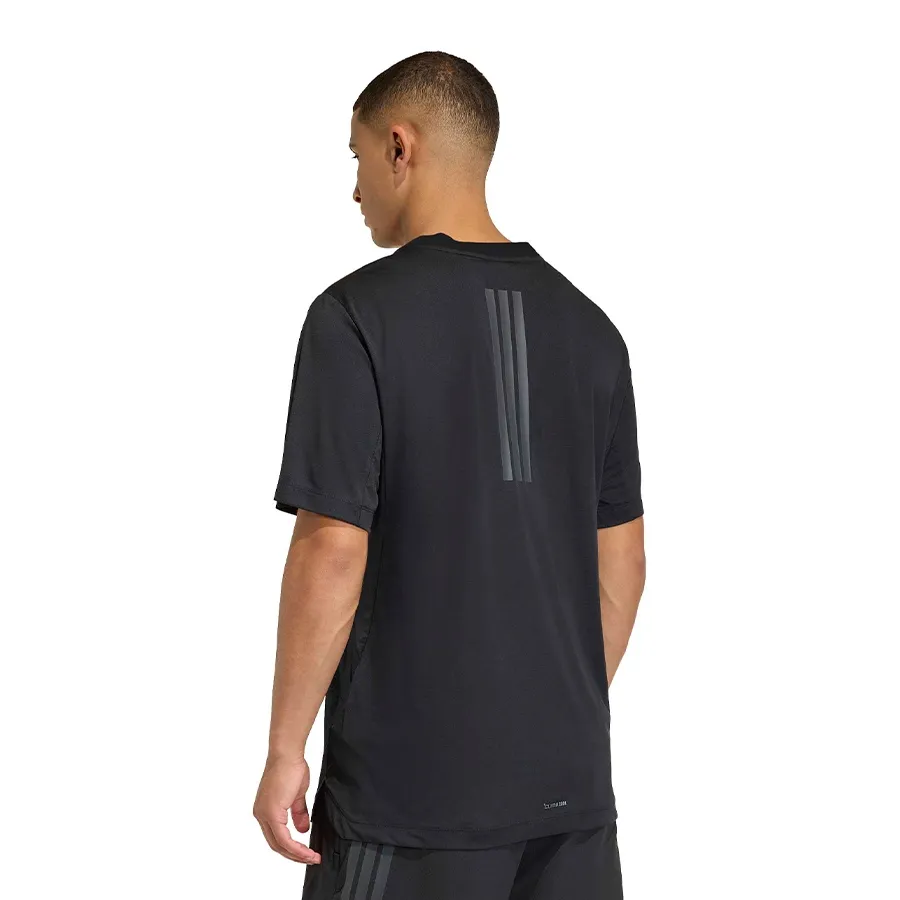 Imagen 2 de 6 de Remera adidas D4T PrimeLift 3 Stripes-NEGRO